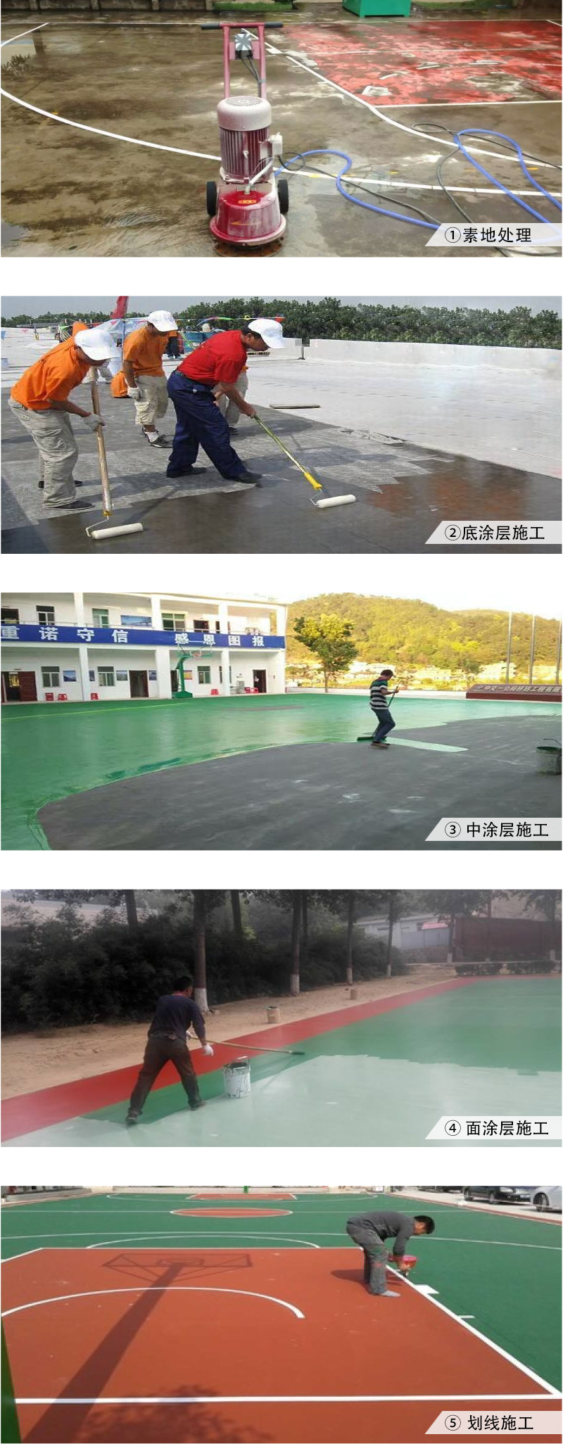 硬地丙烯酸球場施工流程 硬地丙烯酸球場施工流程