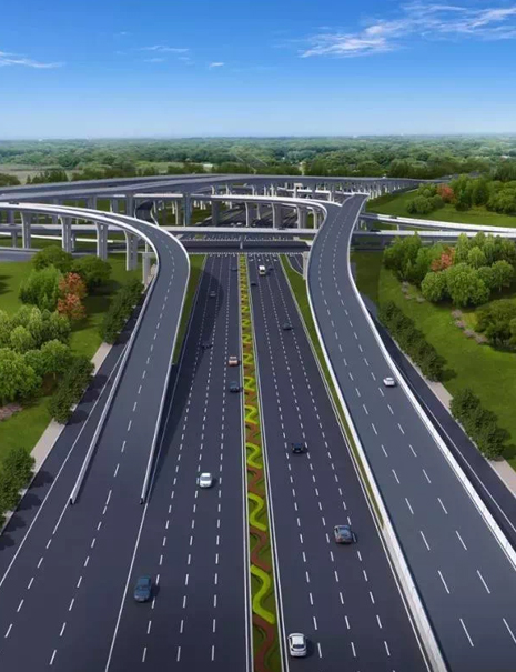 成都天府大道  道路交通標線施工