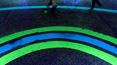 全面了解熒光標線施工-熒光跑道價格-夜光跑道-自發光跑道